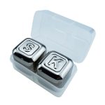 Two Stainless Steel Ice Cubes